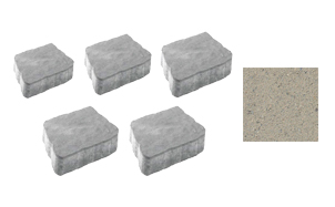 Плитка тротуарная, в комплекте 5 камней, Антик 3А.6, белый, завод Выбор