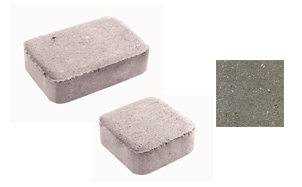 Плитка тротуарная, в комплекте 2 камня, Классико 1КО.4, гладкая, серый, завод Выбор